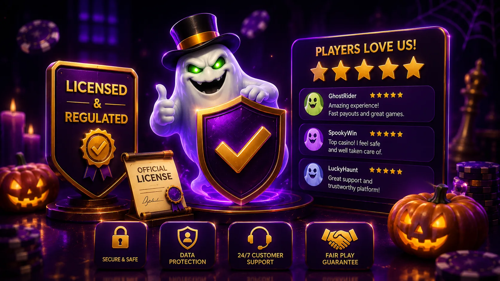 Sécurité et licence Spookino Casino